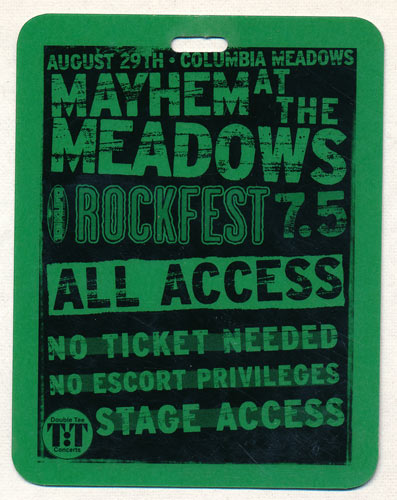 Rockfest 7.5 (2002) Mayhem At The Meadows All Access Laminate