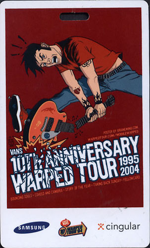 Warped Tour 10th Anniversary 2004 Laminate