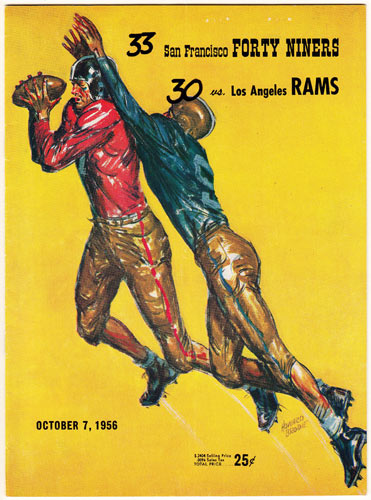 1956 San Francisco 49ers vs Los Angeles Rams Pro Football Program