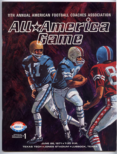 1971 All America Game  College Football Program