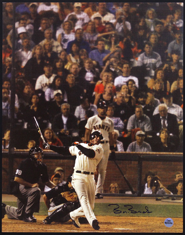 Barry Bonds 73rd Homerun Autographed Baseball Photo