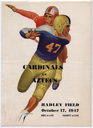 1947 Cardinals Vs Aztecs College Football Program