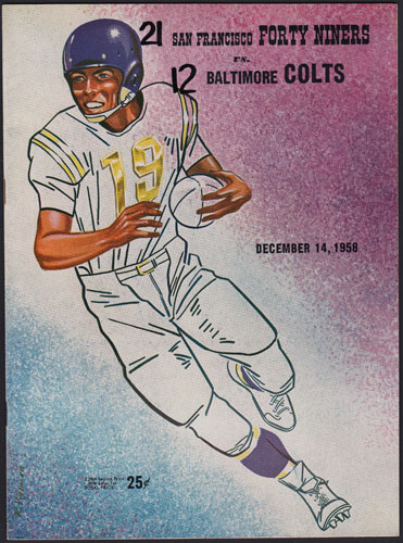 1958 San Francisco 49ers vs Baltimore Colts Pro Football Program