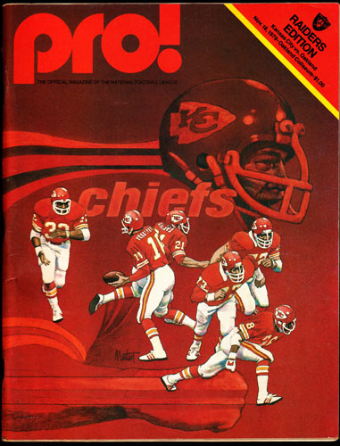 Oakland Raiders vs Kansas City Chiefs Program Pro Football Program