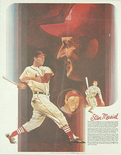 Coca Cola Basball Greats Stan Musial Poster