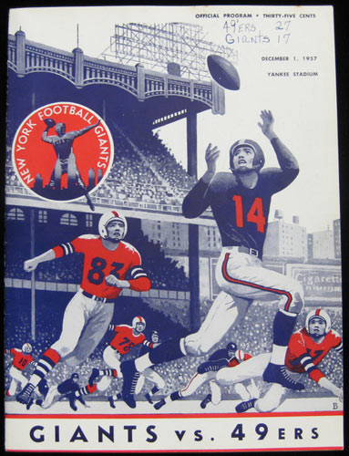 San Francisco 49ers v New York Giants Pro Football Program