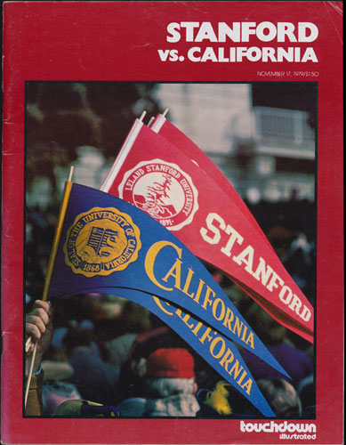 1979 Stanford vs Cal Big Game College Football Program