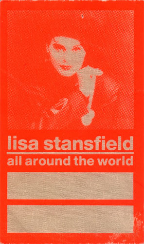 Lisa Stansfield All Around The World Tour Backstage Pass