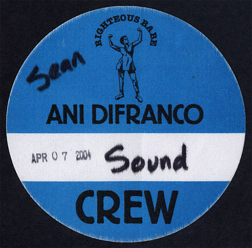 Ani DiFranco Backstage Pass