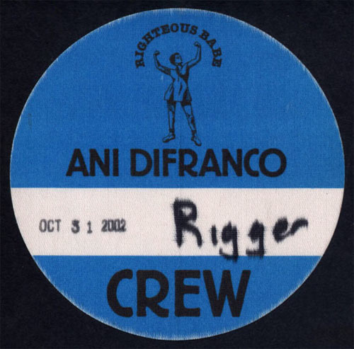 Ani DiFranco Backstage Pass