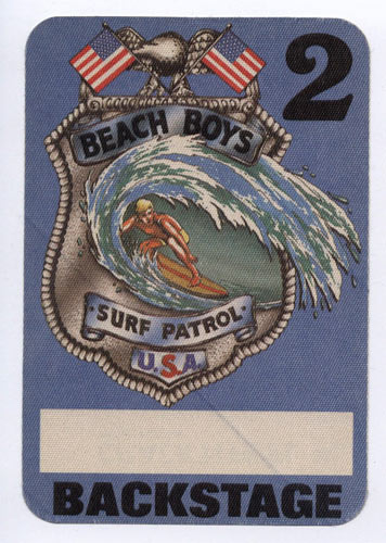 Beach Boys Surf Patrol Blue Backstage Backstage Pass