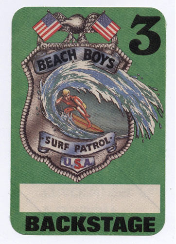 Beach Boys Surf Patrol Green Backstage Backstage Pass