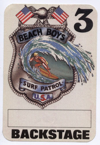 Beach Boys Surf Patrol White Backstage Backstage Pass