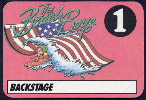 Beach Boys Backstage Pass Backstage Pass