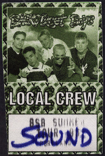 Backstreet Boys 1995 Summer Tour Backstage Pass