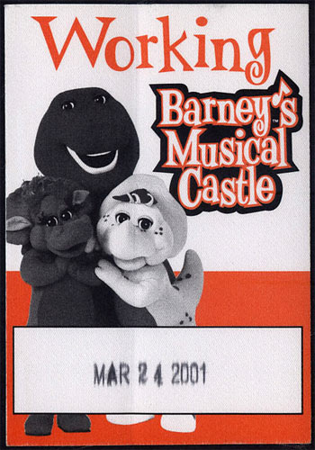 Barney's Musical Castle Backstage Pass