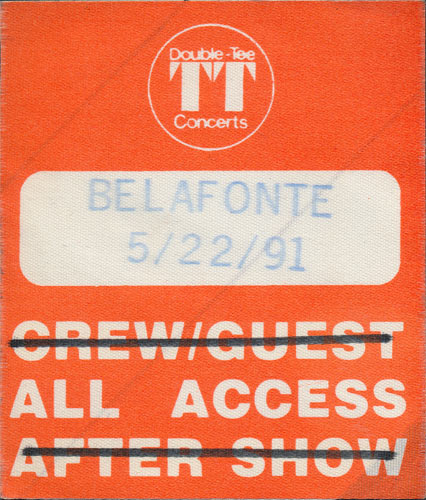 Harry Belafonte Backstage Pass