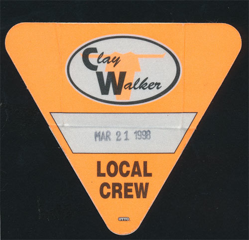 Clay Walker Local Crew Backstage Pass