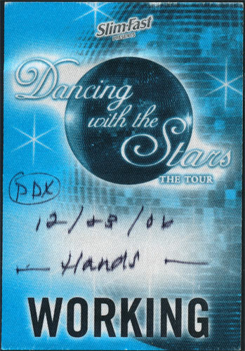 Dancing with the Stars Tour Working Backstage Pass
