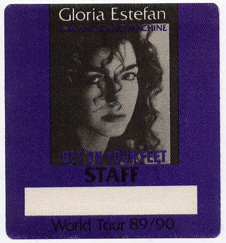 Gloria Estefan 1989 Get On Your Feet Staff Backstage Pass