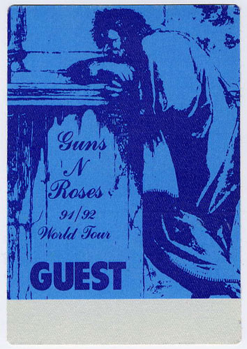 Guns N' Roses 1991 Blue Guest Backstage Pass