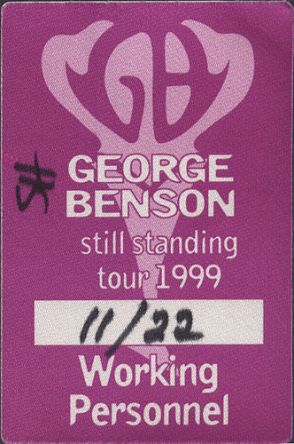 George Benson Still Standing Tour 1999 Backstage Pass