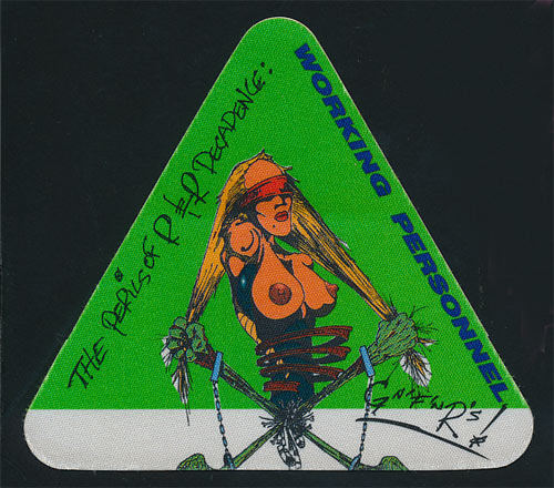 Guns N' Roses 1991 Perils of Rock and Roll Decadence Tour Working Personnel Pass Backstage Pass
