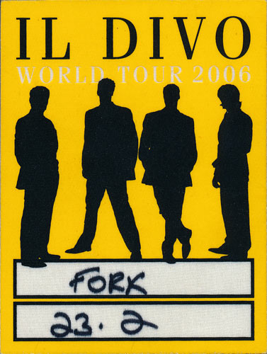 Il Divo World Tour 2006 Backstage Pass