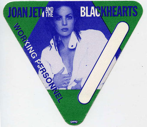 Joan Jett And The Blackhearts Personnel Backstage Pass
