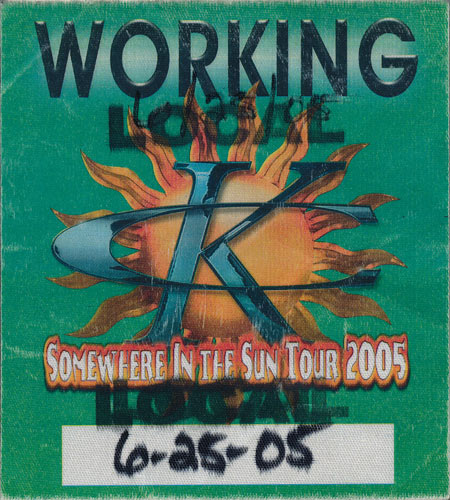 Kenny Chesney 2005 Working Local Backstage Pass