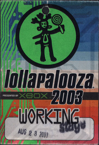 Lollapalooza 2003 Backstage Pass