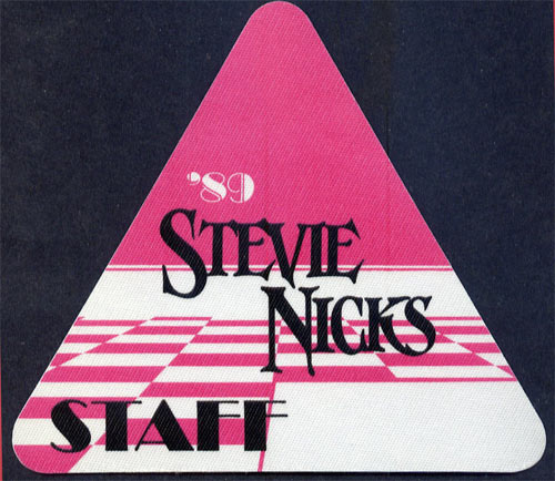 Stevie Nicks 1989 Staff Backstage Pass