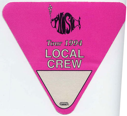 Phish 1994 Pink Crew Backstage Pass