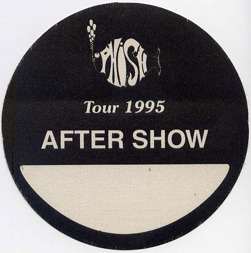 Phish 1995 Black After Show Backstage Pass