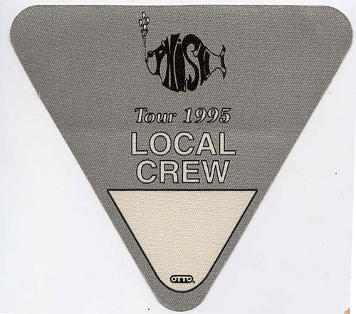 Phish 1995 Grey Crew Backstage Pass