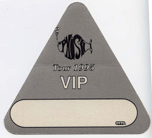 Phish 1995 Grey VIP Backstage Pass