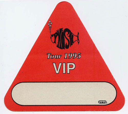 Phish 1995 Red VIP Backstage Pass
