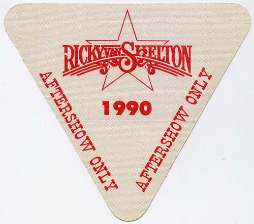 Ricky Van Shelton 1990 Aftershow Backstage Pass