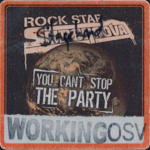 Rock Star Supernova Stagehand Working Backstage Pass