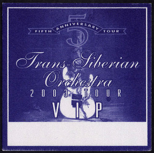 Trans-Siberian Orchestra 2003 Tour Backstage Pass