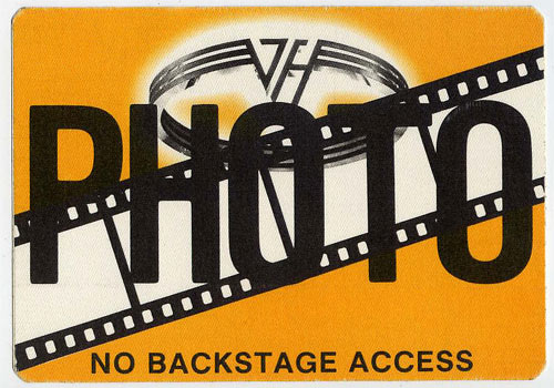 Van Halen Orange Photo Backstage Pass