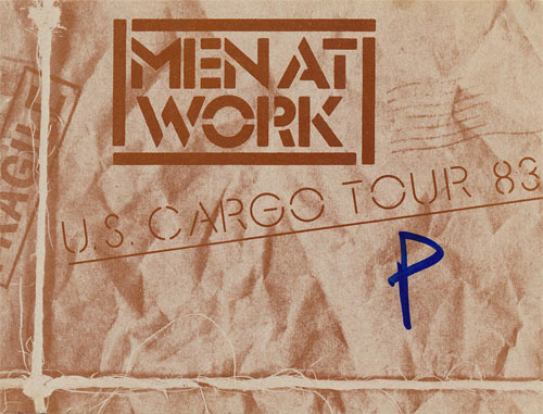 Men at Work 1983 Cargo Tour Backstage Pass