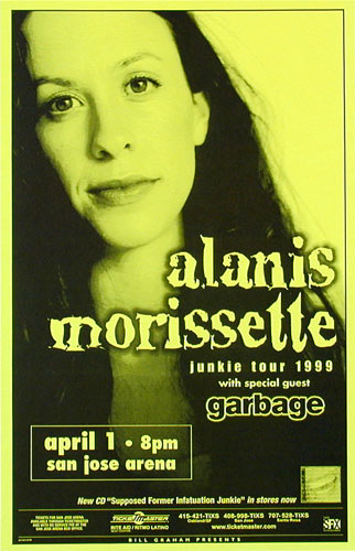 Alanis Morissette Phone Pole - 1999 Junkie Tour Poster