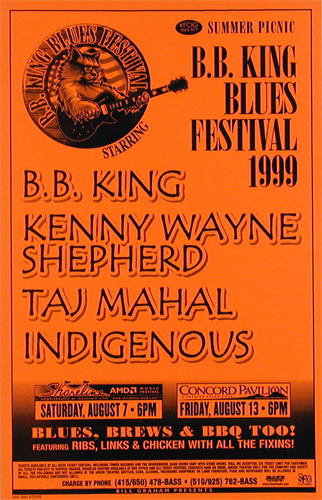 BB King Blues Festival 1999 Phone Pole Poster