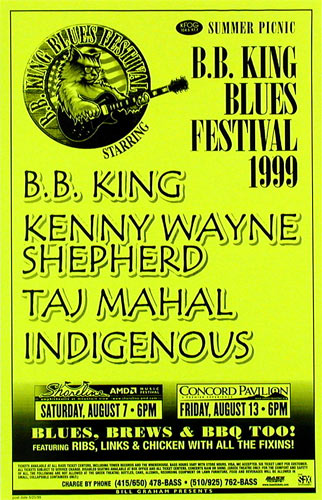 BB King Blues Festival 1999 Phone Pole Poster