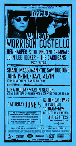 Van Morrison and Elvis Costello Phone Pole Poster