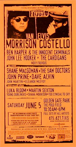 Van Morrison and Elvis Costello Phone Pole Poster