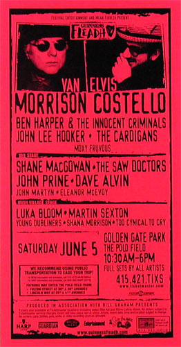 Van Morrison and Elvis Costello Phone Pole Poster