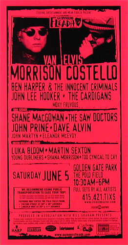 Van Morrison and Elvis Costello Phone Pole Poster