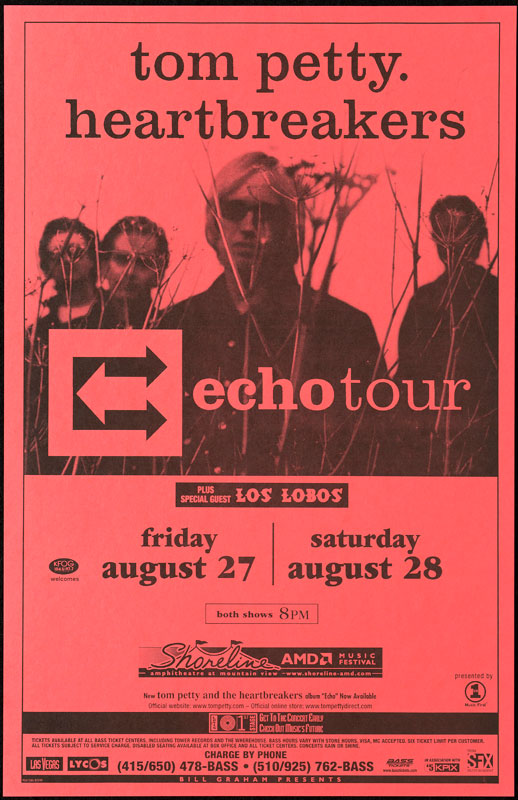 Tom Petty and the Heartbreakers Echo Tour Phone Pole Poster
